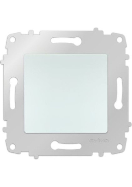 10 Adet Ovivo Grano Beyaz Tekli Anahtar Çerçevesizdir