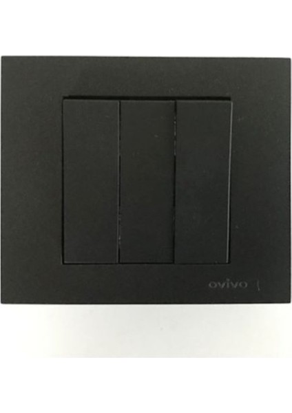 Ovivo Grano Siyah 3 Lü Anahtar