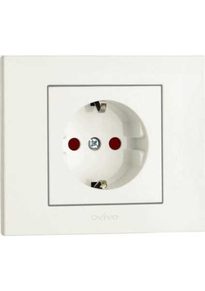 Grano Beyaz Çocuk Korumalı Topraklı Priz Çerçeveli