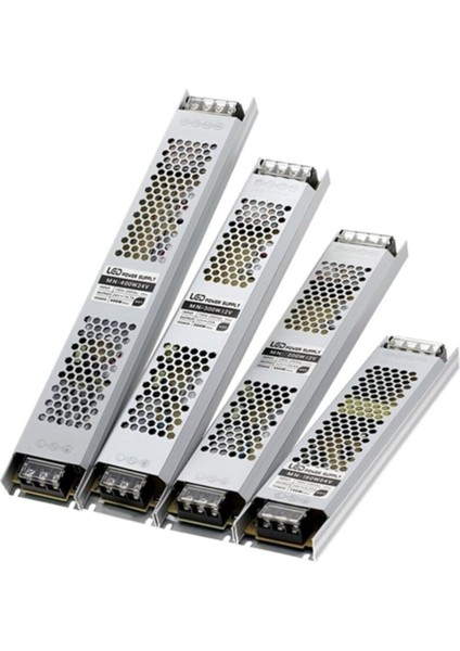Ultra Slim Sessiz Şerit LED Trafosu Metal Kasa 12V 5 Amper LED Trafo Adaptör