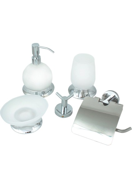 Krom Set Üstü Buzlu Camlı Diş Fırçalık modelleri