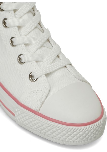 CONKES.F4FX Beyaz Kız Çocuk High Sneaker