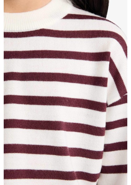 Kız Çocuk Standart Fit Bisiklet Yaka Triko Kazak C6903A825AU fırsatları