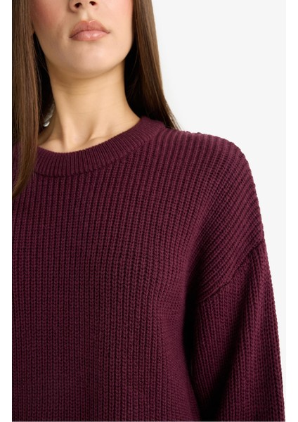 Regular Fit Bisiklet Yaka Selanik Kumaş Basic Düz Triko Kazak H6905AZ25WN indirimleri