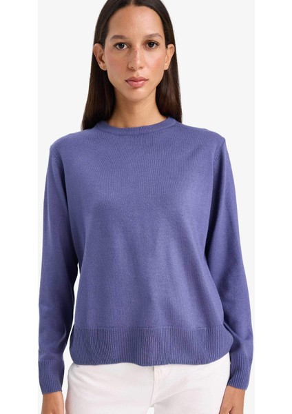 Relax Fit Bisiklet Yaka Triko Kazak C0058AX25WN