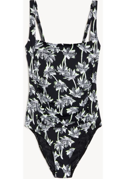 Büzgü Detaylı Destekli Mayo