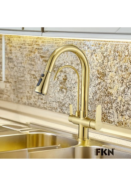 Altın Spiralli Arıtmalı Eviye Bataryası