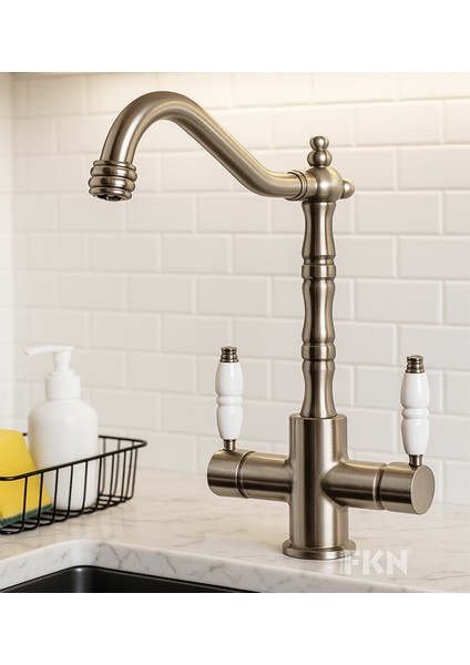 Rustik Inox Arıtmalı Eviye Bataryası fiyatları