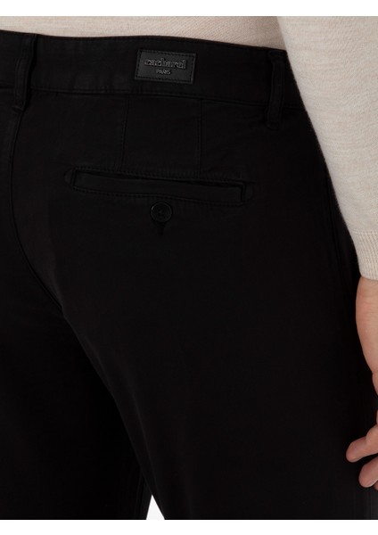 Erkek Siyah Slim Fit Kanvas Pantolon 50311593-VR046