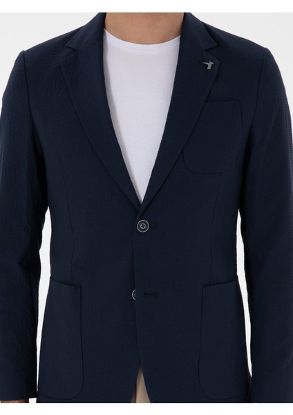 Erkek Koyu Lacivert Slim Fit Spor Ceket 50300640-VR100