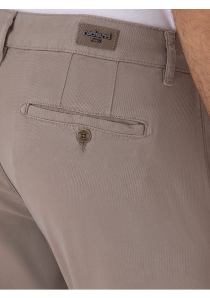 Erkek Vizon Slim Fit Kanvas Pantolon 50311593-VR052