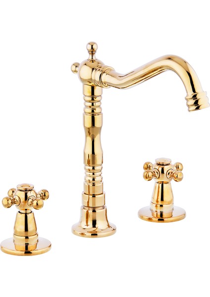 Lpd Koç 3 Delikli Altın Lavabo Bataryası