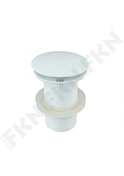 Pop-Up Deliksiz Beyaz Lavabo Süzgeci