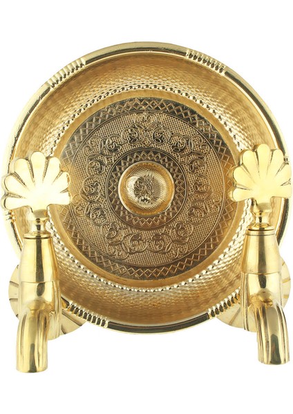 İkili Hamam Taslı Lüx Yonca Sarı Osmanlı Musluk (2 Musluk+1 Hamam Tası)