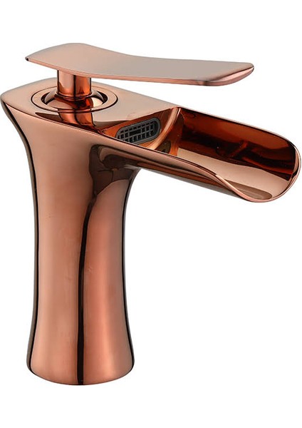 Şelale Lavabo Bataryası Pvd Rose Gold - Aç - Kapa