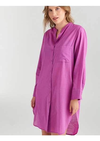 Saf Pamuklu Uzun Kollu Plaj Elbisesi fiyatları