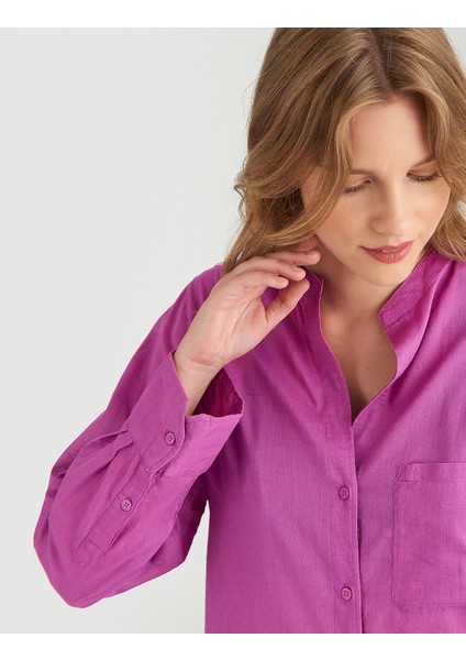 Saf Pamuklu Uzun Kollu Plaj Elbisesi indirimleri