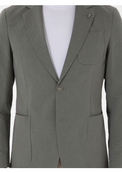 Erkek Haki Slim Fit Spor Ceket 50300640-VR027