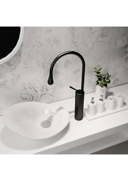 Milano Siyah Çanak Lavabo Bataryası modelleri