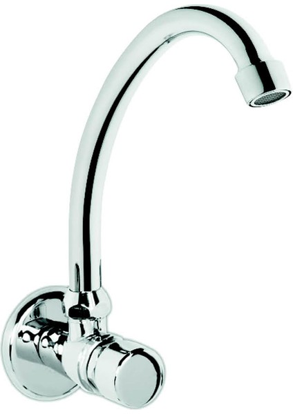 Krom Zaman Ayarlı Duvardan Lavabo