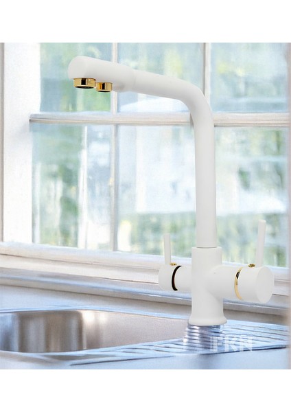 Arıtmalı Eviye Bataryası Beyaz Altın Detaylı