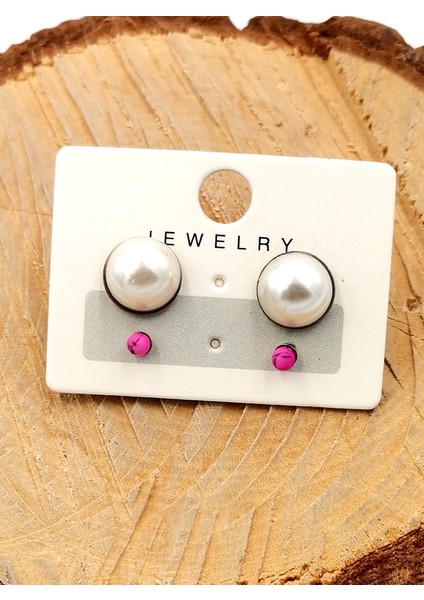 Renkli Kararmaz Mavi Taş Figürlü Lüks Küpe