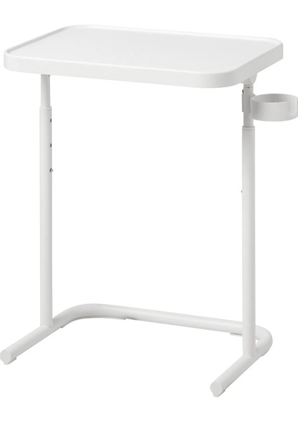 Björkåsen Laptop Sehpası 46 x 35 Beyaz Yüksekliği Ayarlanabilir ve Katlanabilir