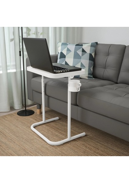 Björkåsen Laptop Sehpası 46 x 35 Beyaz Yüksekliği Ayarlanabilir ve Katlanabilir indirimleri