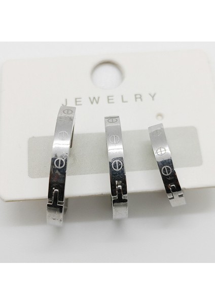 Çelik Figürlü Unisex Küpe