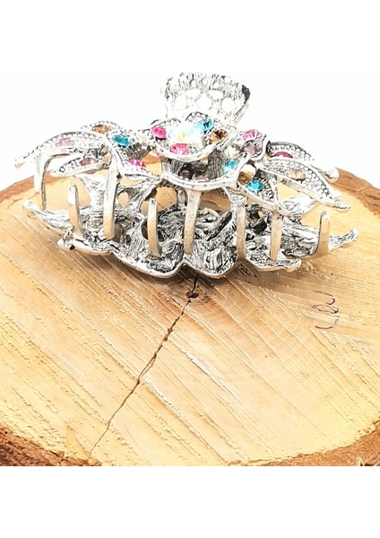 Döküm Metal Renkli Taşlı Lüks Toka