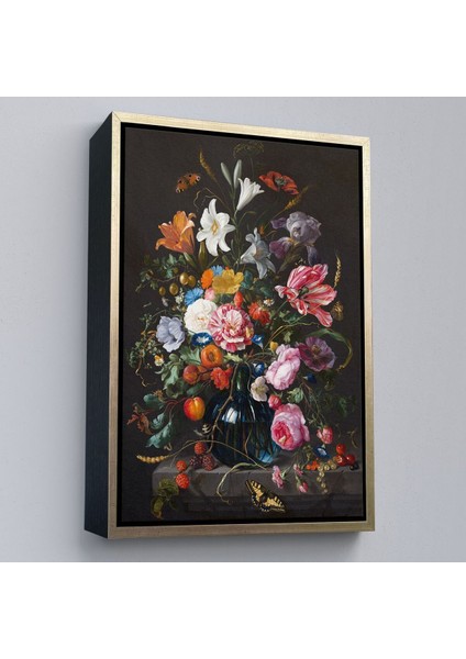Çerçeveli Renkli Çiçekler Yağlıboya Görünüm Dekoratif Kanvas Duvar TABLOSU-5941 fiyatları