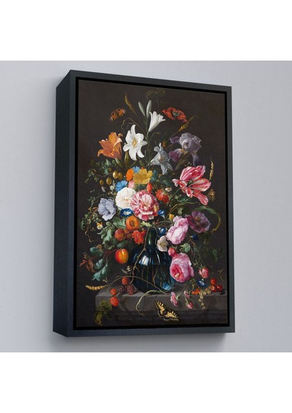 Çerçeveli Renkli Çiçekler Yağlıboya Görünüm Dekoratif Kanvas Duvar TABLOSU-5941 modelleri