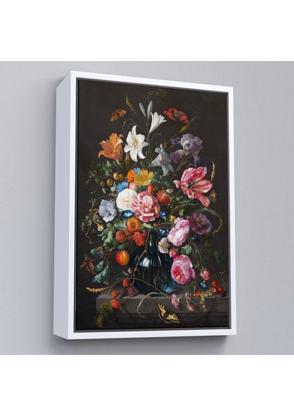 Çerçeveli Renkli Çiçekler Yağlıboya Görünüm Dekoratif Kanvas Duvar TABLOSU-5941 fırsatları