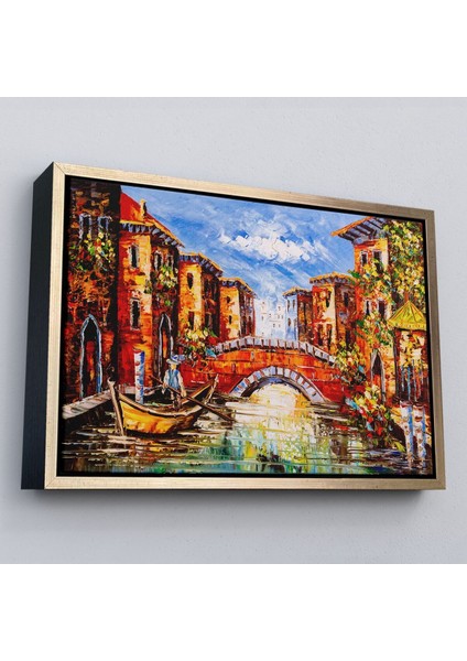 Çerçeveli Venedik Italya Yağlı Boya Görünümlü TABLO-1201 fiyatları