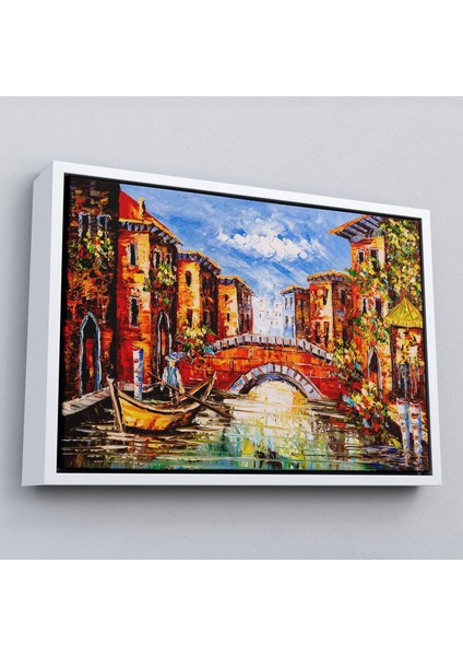 Çerçeveli Venedik Italya Yağlı Boya Görünümlü TABLO-1201 fırsatları