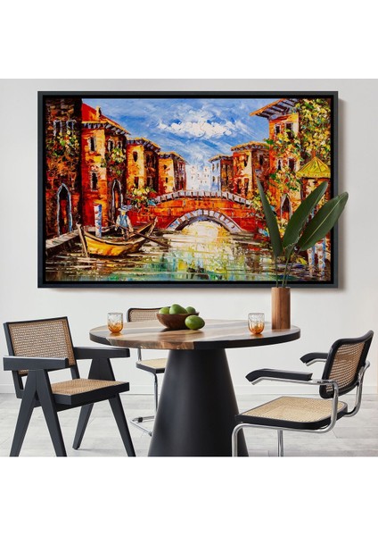 Çerçeveli Venedik Italya Yağlı Boya Görünümlü TABLO-1201