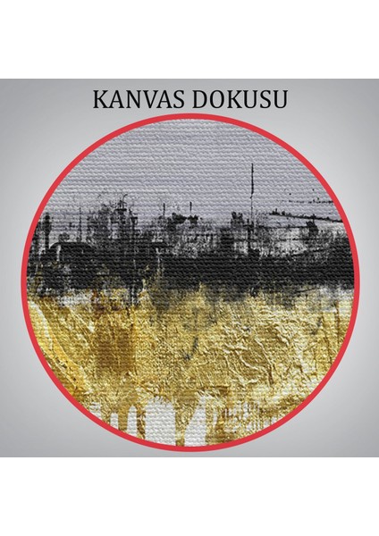 Gold Siyah ve Mavinin Müthiş Uyumu Modern Kanvas TABLO-5051