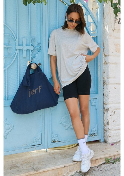 Aura Oversize T-Shirt Gri Melanj indirimleri