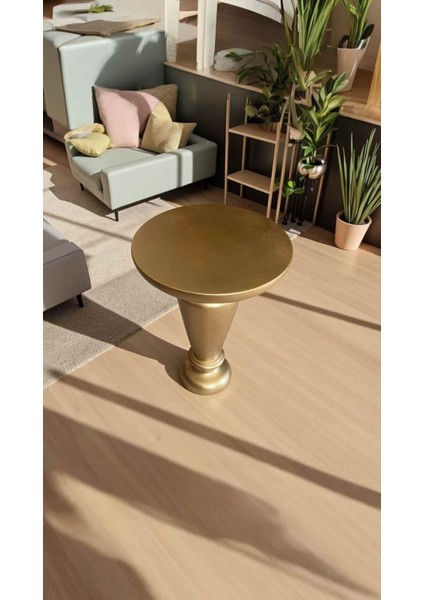 3’lü Mantar Sehpa Takımı – Ahşap ve Altın Varak Renkli Yan Sehpa -Wooden Mushroom Coffee Table fiyatları