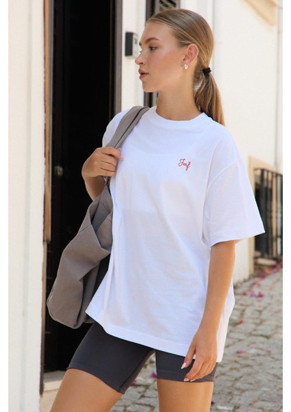 Aura Oversize T-Shirt Beyaz