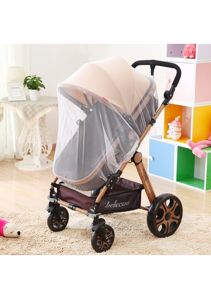 Pram Cibinlik Tam Kapak Bebek Sivrisinek Önleyici Kapak Nakış Gazlı Bez Güneşlik Perde Yaz Nefes Alabilir (Yurt Dışından)