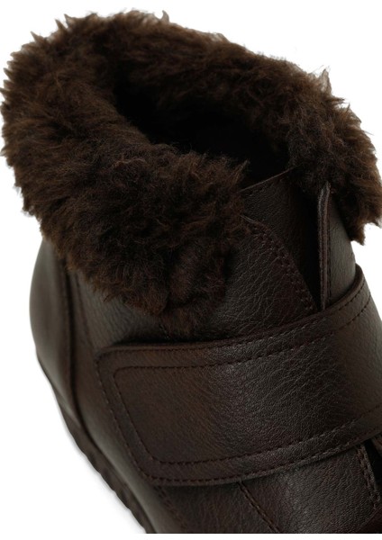 166673.Z4PR Kahverengi Kadın Dolgu Topuk Bot