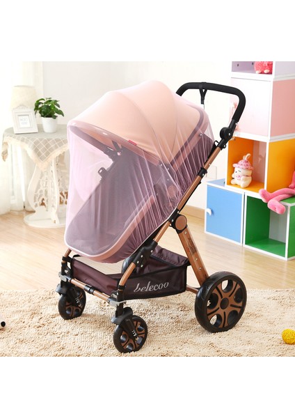 Pram Cibinlik Tam Kapak Bebek Sivrisinek Önleyici Kapak Nakış Gazlı Bez Güneşlik Perde Yaz Nefes Alabilir (Yurt Dışından)