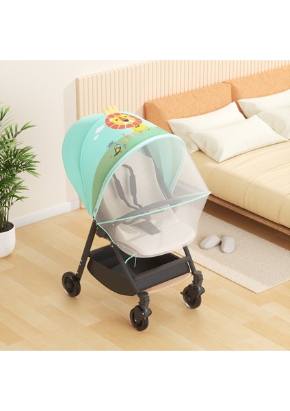 Pram Cibinlik Tam Kapak Bebek Sivrisinek Önleyici Kapak Nakış Gazlı Bez Güneşlik Perde Yaz Nefes Alabilir (Yurt Dışından)