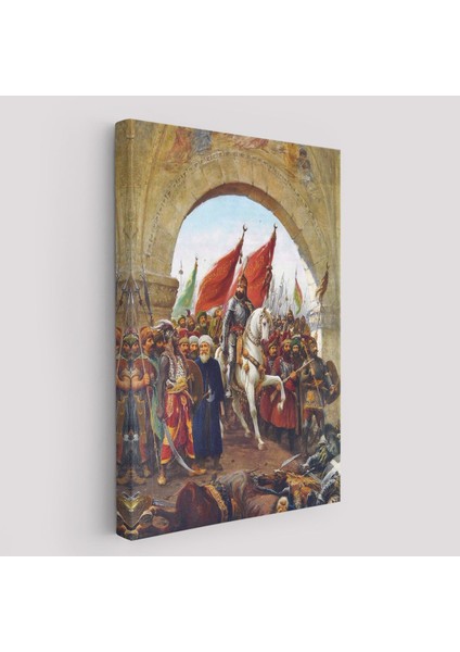 Fausto Zonaro Fatih Sultan Mehmet Istanbul'a Girerken Kanvas TABLO-5298