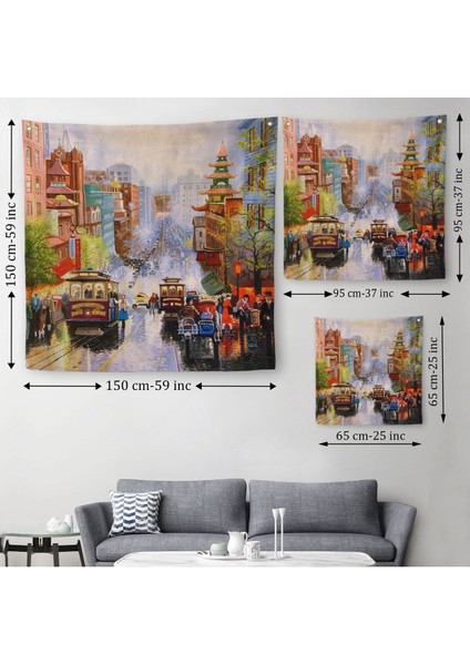 Aşağı California Sokak Gelen Nob Hill Thomas Duvar ÖRTÜSÜ-HALISI-5825 modelleri