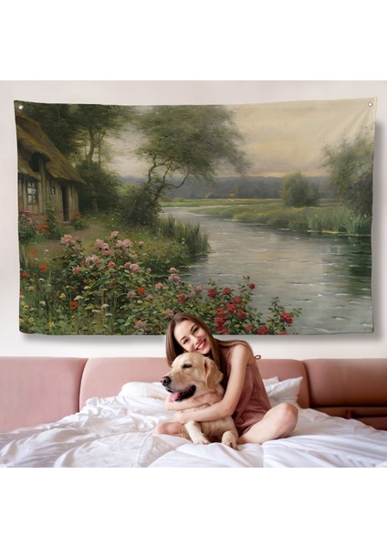 Louis Aston Knight, A River In Normandy Isimli Duvar ÖRTÜSÜ-7005