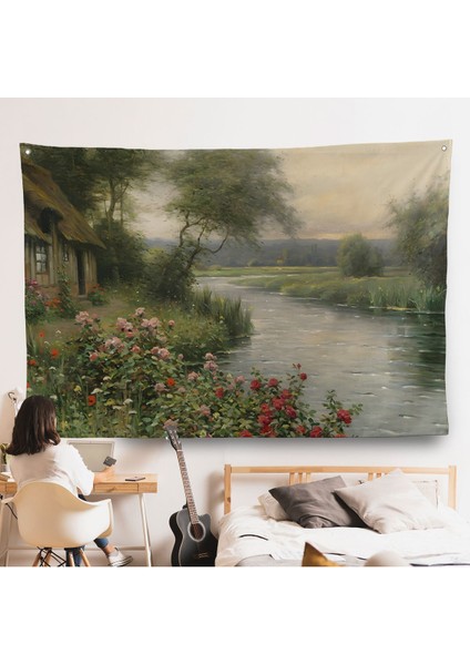 Louis Aston Knight, A River In Normandy Isimli Duvar ÖRTÜSÜ-7005