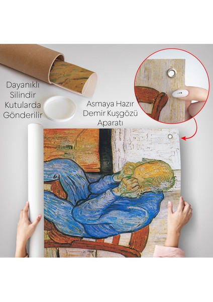 Acı Çeken Yaşlı Adam Sonsuzluğun Eşiğinde Duvar Örtüsü - Vincent Van GOGH-7442 indirimleri
