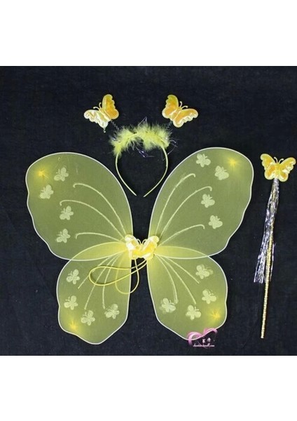 Kelebek Kanat Seti Sarı Renk (4887)